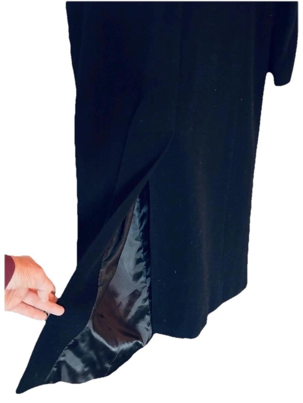 Spring Clearance! Marvin Richards Long Black Winter Coat Size 6 - Picture 4 of 8